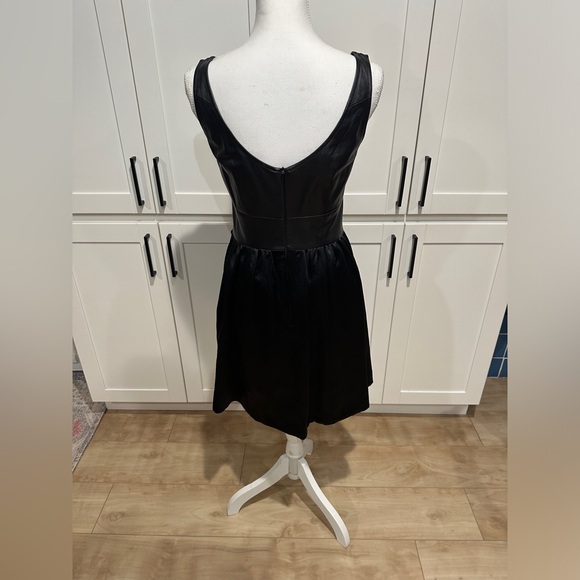 Nanette Lepore Magic Carpet Leather-top dress size 8 mini - Picture 8 of 12